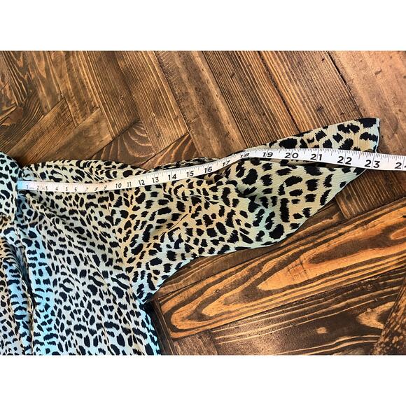 Umgee Fall Animal Print Shift Dress Women Medium Loose Thin Preppy Old Money - Picture 7 of 7